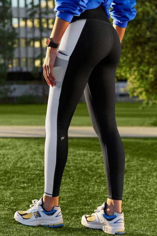 femmes legging taille haute powerhold nomade 40 B0B6R743 noir/blanc classique Fabletics