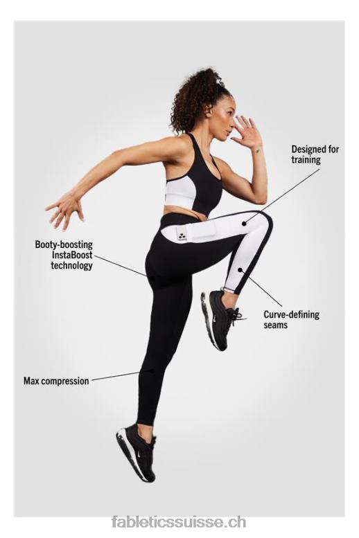 femmes legging taille haute powerhold nomade 40 B0B6R743 noir/blanc classique Fabletics