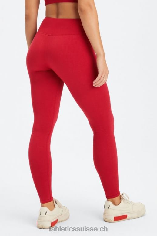 femmes legging à taille haute sans couture B0B6R833 barre de logo rouge foncé/la Fabletics