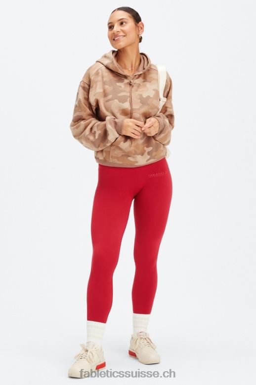 femmes legging à taille haute sans couture B0B6R833 barre de logo rouge foncé/la Fabletics