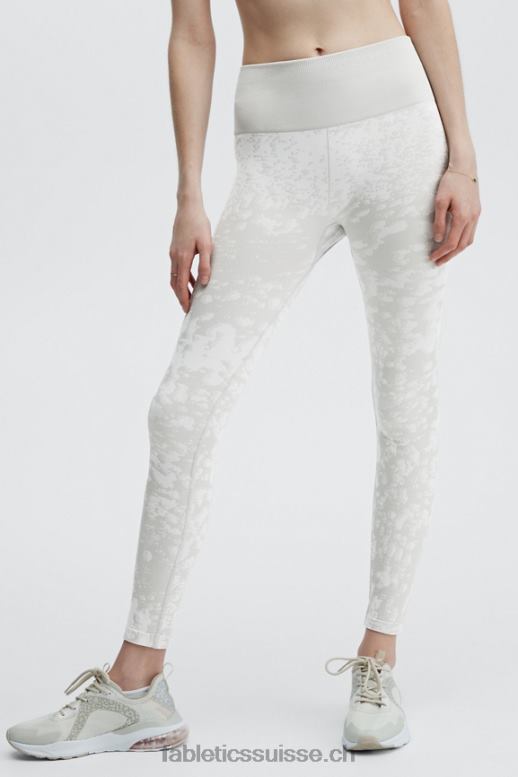 femmes legging à taille haute sans coutures B0B6R1195 gris clair/blanc Fabletics
