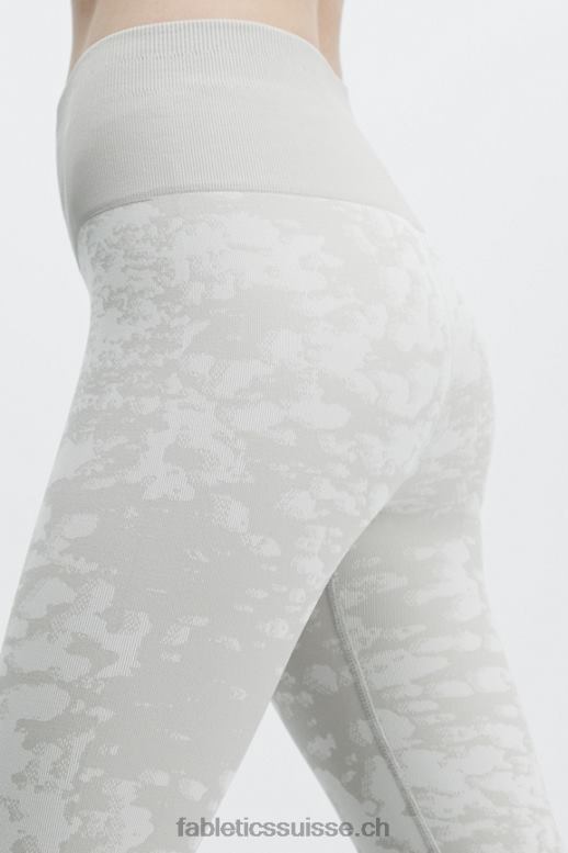 femmes legging à taille haute sans coutures B0B6R1195 gris clair/blanc Fabletics