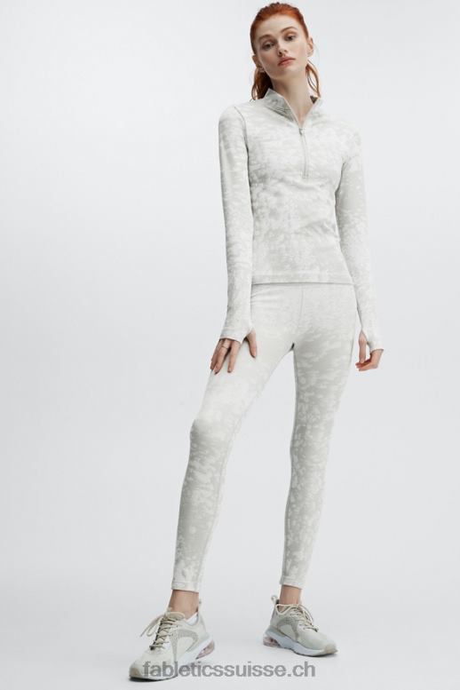 femmes legging à taille haute sans coutures B0B6R1195 gris clair/blanc Fabletics