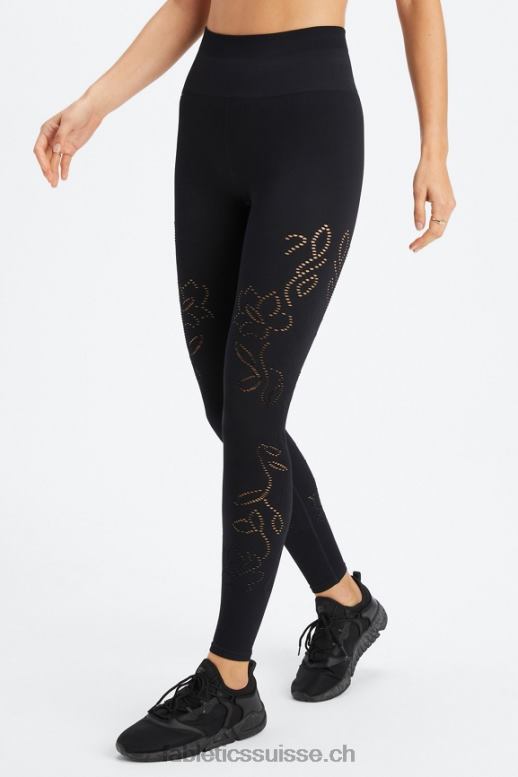 femmes legging taille haute sans coutures en dentelle B0B6R1087 noir Fabletics