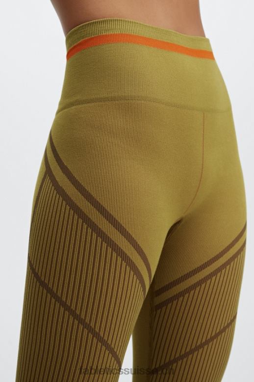 femmes legging taille haute sans coutures en jacquard B0B6R1210 olive chaude/multi Fabletics