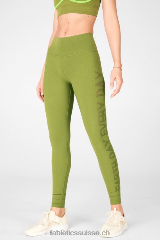 femmes legging terre taille haute en maille sculpturale B0B6R1313 basilic/grizzly Fabletics