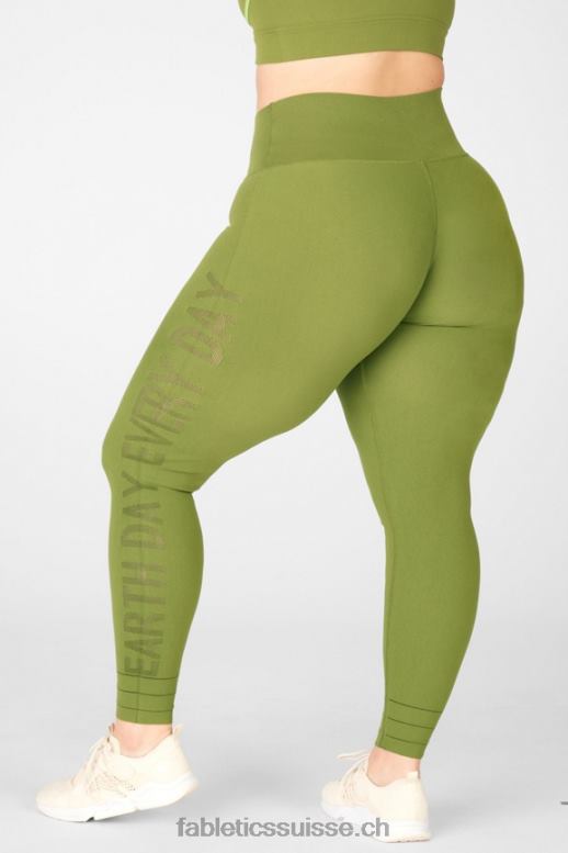 femmes legging terre taille haute en maille sculpturale B0B6R1314 basilic/grizzly Fabletics