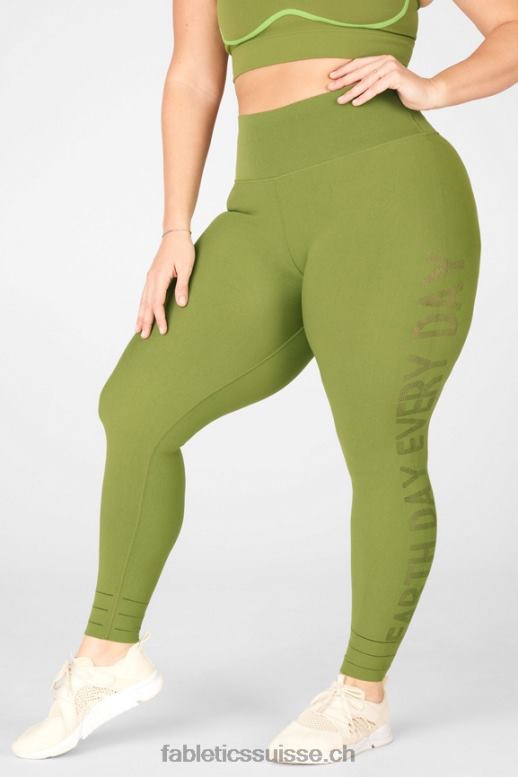 femmes legging terre taille haute en maille sculpturale B0B6R1314 basilic/grizzly Fabletics