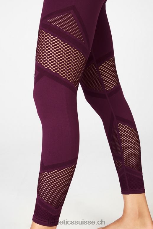 femmes mosaïque taille haute 7/8 B0B6R1226 Bourgogne Fabletics