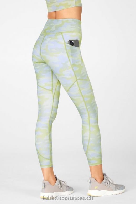 femmes motion365 legging taille haute 7/8 B0B6R1161 camouflage gris à pois Fabletics