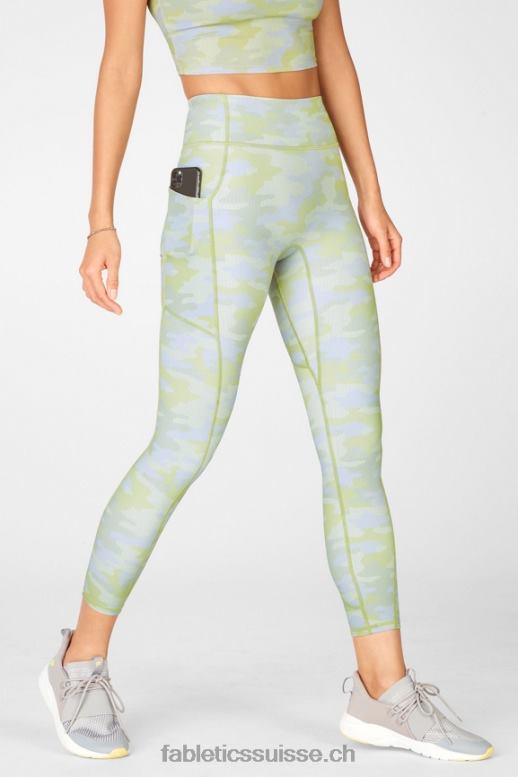 femmes motion365 legging taille haute 7/8 B0B6R1161 camouflage gris à pois Fabletics