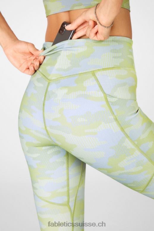 femmes motion365 legging taille haute 7/8 B0B6R1161 camouflage gris à pois Fabletics