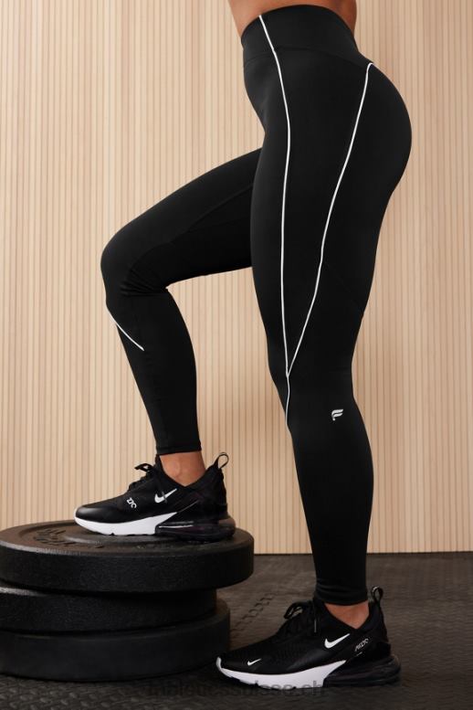 femmes motion365+ legging taille haute passepoilé B0B6R997 noir/blanc classique Fabletics