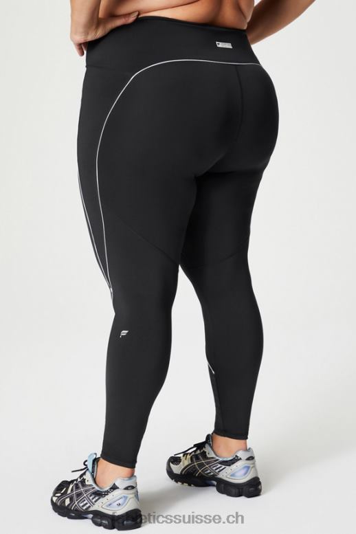 femmes motion365+ legging taille haute passepoilé B0B6R998 noir/blanc classique Fabletics