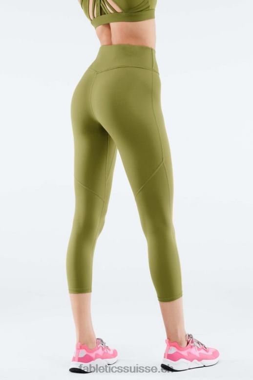 femmes n'importe où motion365 capri taille haute B0B6R1282 olive fanée Fabletics