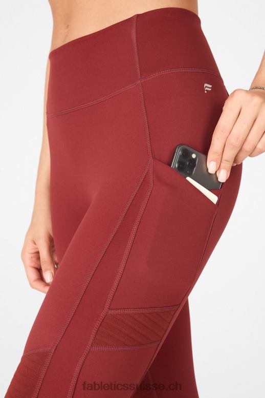 femmes n\'importe où motion365 legging moto taille haute 7/8 B0B6R1232 rouge ombrie Fabletics