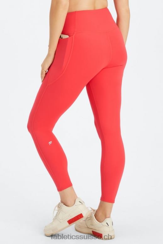 femmes oasis pureluxe hw crossover 7/8 legging B0B6R931 rouge fraise Fabletics
