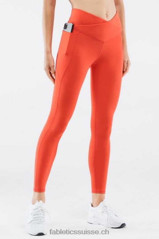 femmes oasis pureluxe hw crossover 7/8 legging B0B6R935 feu Fabletics