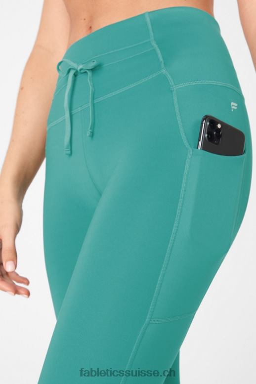 femmes panneau brillant ultra cool à taille haute B0B6R1328 sérénité/pin doux Fabletics
