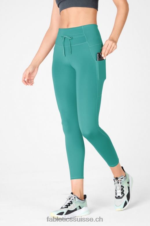 femmes panneau brillant ultra cool à taille haute B0B6R1328 sérénité/pin doux Fabletics