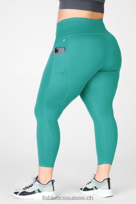 femmes panneau brillant ultra cool à taille haute B0B6R1329 sérénité/pin doux Fabletics