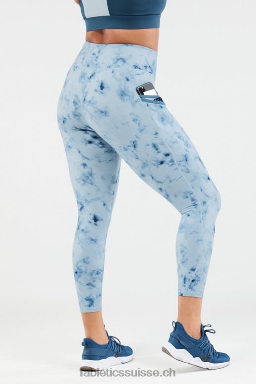 femmes poche taille haute trinity 7/8 B0B6R1302 marbre fumé/fer bleu Fabletics