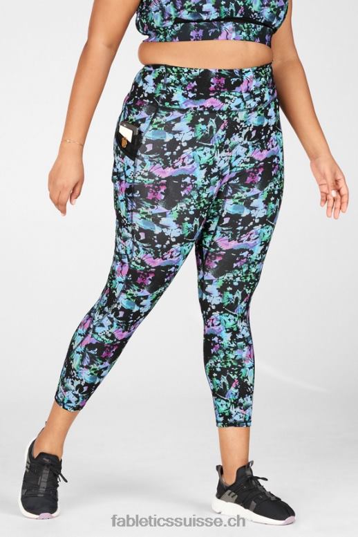 femmes poche taille haute trinity 7/8 B0B6R1308 graffiti floral Fabletics