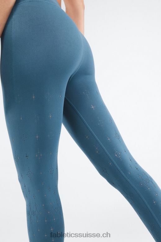 femmes taille haute sculptknit oeillet 7/8 B0B6R1309 fer bleu Fabletics