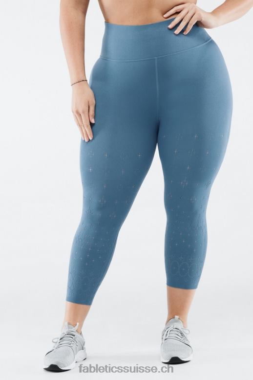 femmes taille haute sculptknit oeillet 7/8 B0B6R1310 fer bleu Fabletics