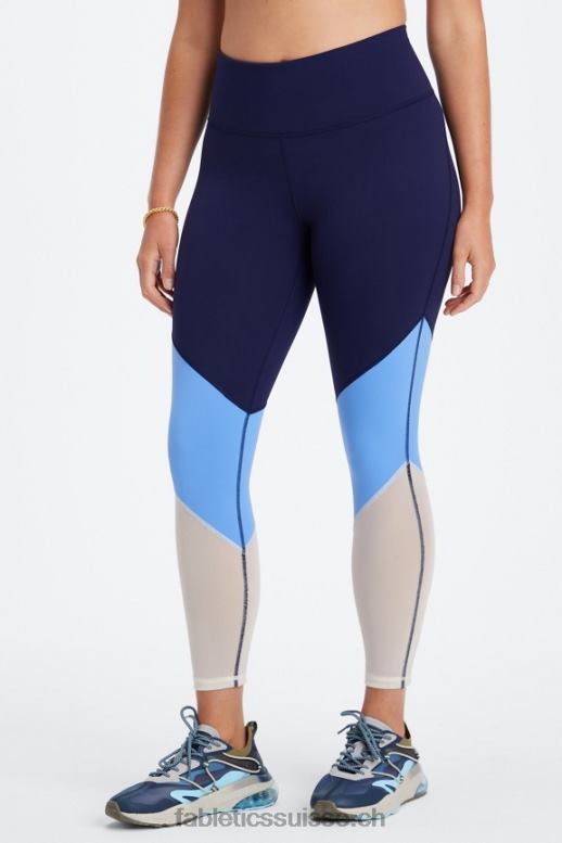 femmes zone taille haute 7/8 B0B6R1048 bleu marine foncé/multicolore Fabletics