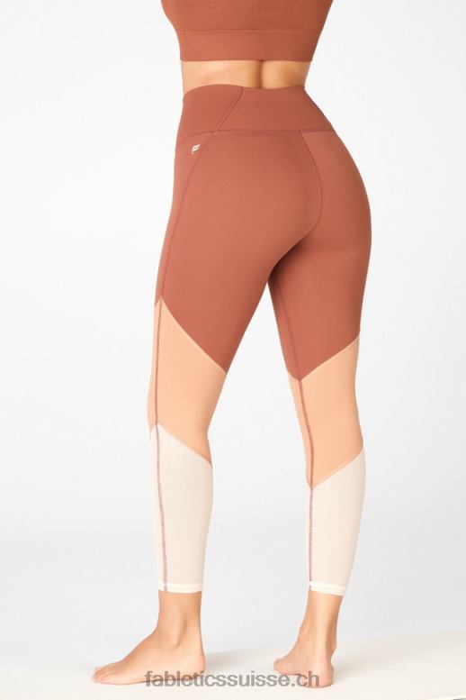 femmes zone taille haute 7/8 B0B6R1049 acajou/driftscape/sable Fabletics