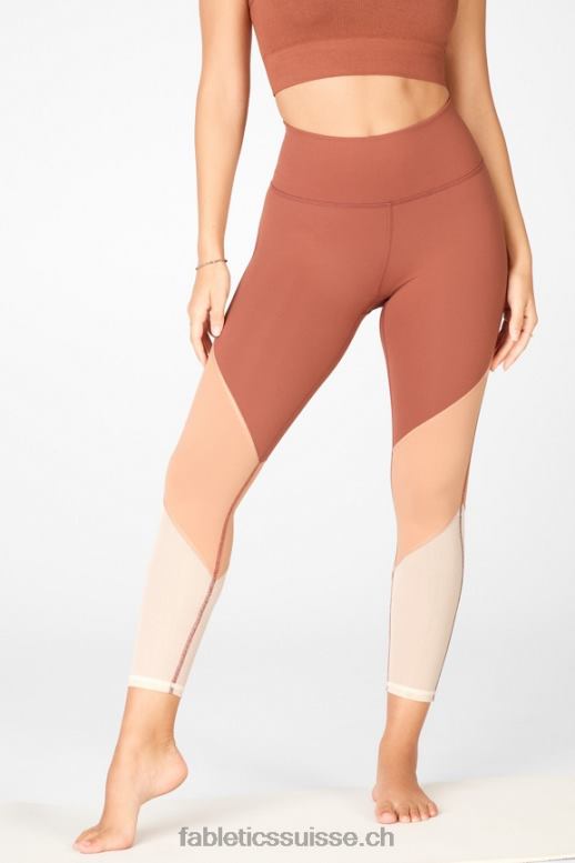 femmes zone taille haute 7/8 B0B6R1049 acajou/driftscape/sable Fabletics