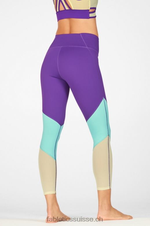 femmes zone taille haute 7/8 B0B6R1050 baiser de baies/mer des Bermudes/crème de citron Fabletics