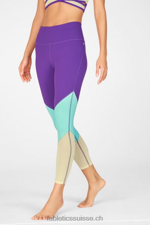 femmes zone taille haute 7/8 B0B6R1050 baiser de baies/mer des Bermudes/crème de citron Fabletics