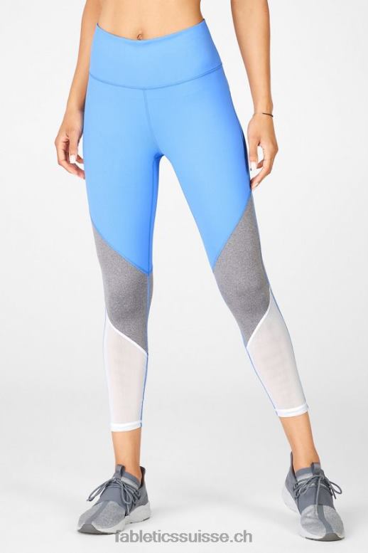 femmes zone taille haute 7/8 B0B6R1058 marina/gris chiné/blanc Fabletics