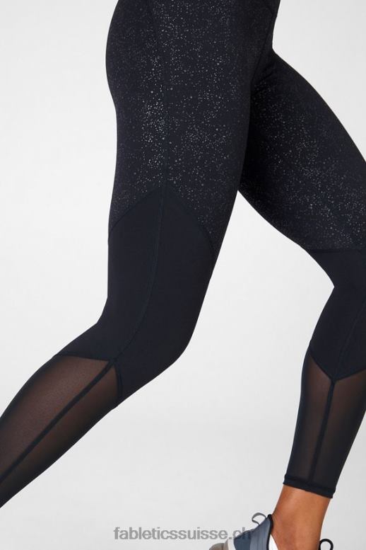 femmes zone taille haute 7/8 B0B6R1060 paillettes noires claires Fabletics