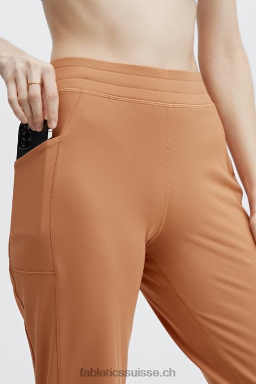 femmes jogger de poche taille haute thermaflex B0B6R62 peluche rose/noir Fabletics