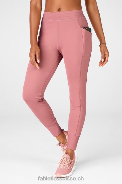femmes jogger de poche taille haute thermaflex B0B6R65 noir/étain Fabletics