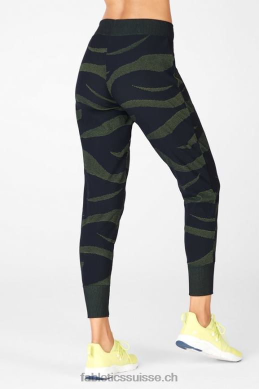 femmes jogger jacquard joelle B0B6R215 peluche rose/noir Fabletics
