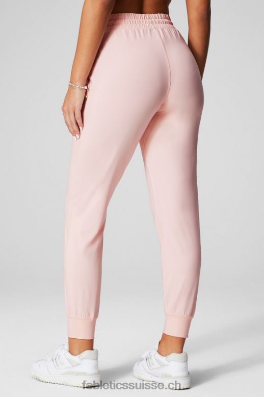 femmes jogger performant à taille haute B0B6R36 gris clair chiné/latte Fabletics