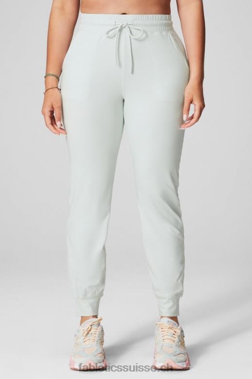 femmes jogger performant à taille haute B0B6R37 gris clair chiné/latte Fabletics