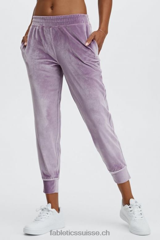 femmes jogging en velours de luxe B0B6R150 punch olive/rose délavé Fabletics