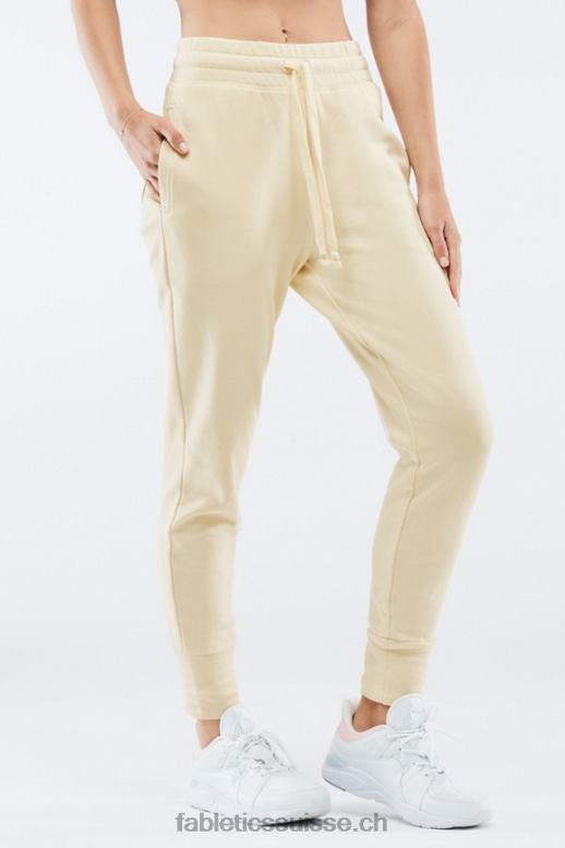 femmes jogging éponge de luxe 4 B0B6R29 cyan foncé/avoine Fabletics