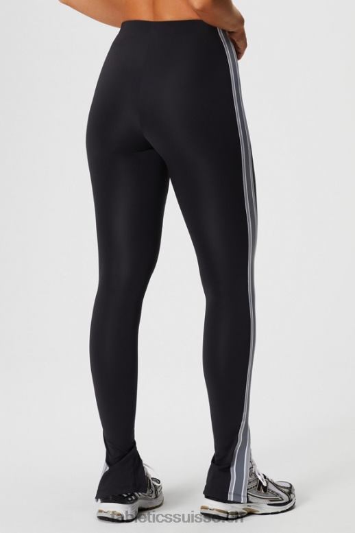femmes motion365+ pantalon à rayures torsadées B0B6R47 noir/nuage de pluie Fabletics