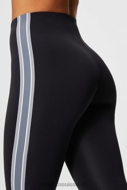 femmes motion365+ pantalon à rayures torsadées B0B6R47 noir/nuage de pluie Fabletics