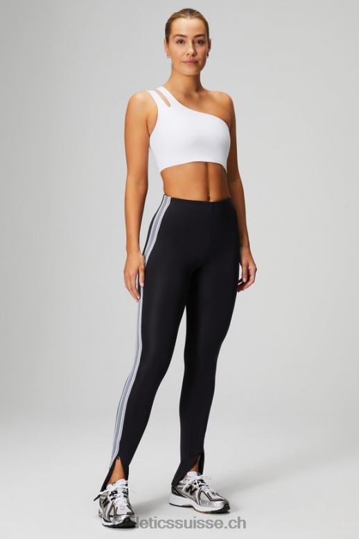 femmes motion365+ pantalon à rayures torsadées B0B6R47 noir/nuage de pluie Fabletics