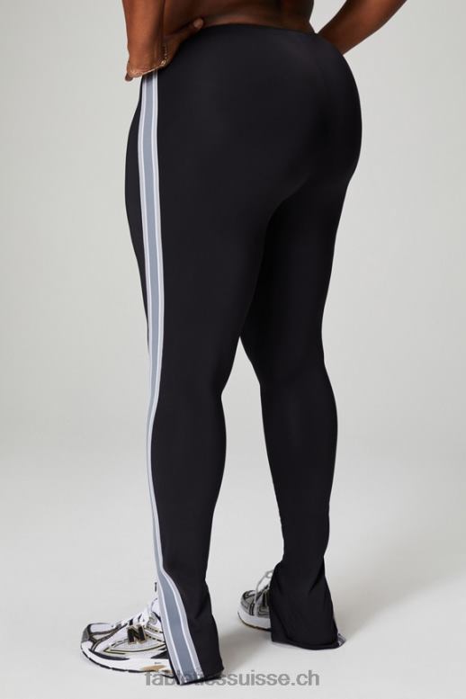 femmes motion365+ pantalon à rayures torsadées B0B6R48 noir/nuage de pluie Fabletics