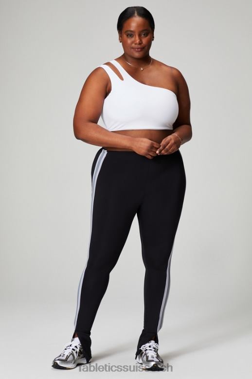 femmes motion365+ pantalon à rayures torsadées B0B6R48 noir/nuage de pluie Fabletics