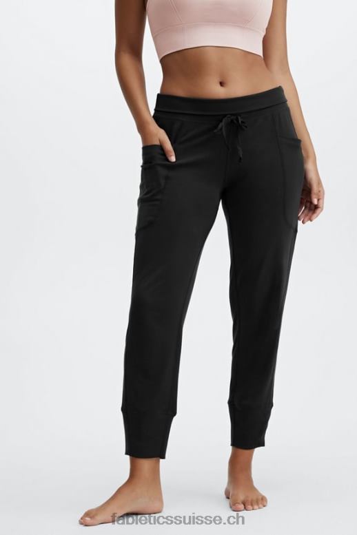 femmes pantalon à cordon de serrage en maille élégante B0B6R153 marine collégiale/blanc classique Fabletics