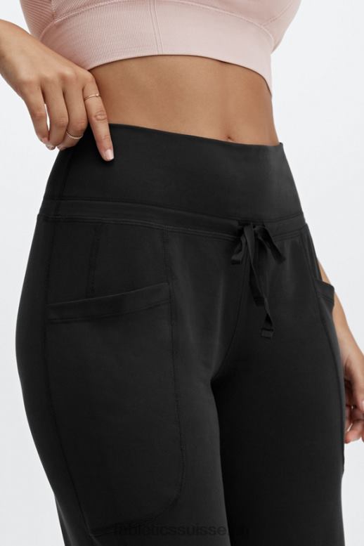 femmes pantalon à cordon de serrage en maille élégante B0B6R153 marine collégiale/blanc classique Fabletics